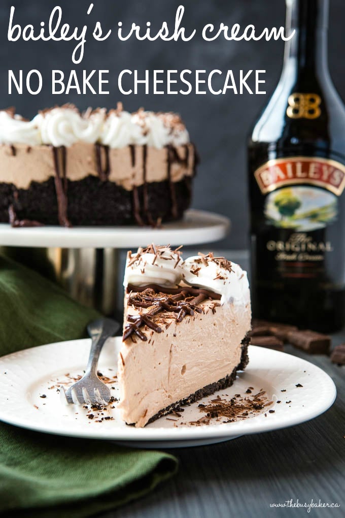 titled photo (and shown): Baileys no bake cheesecake