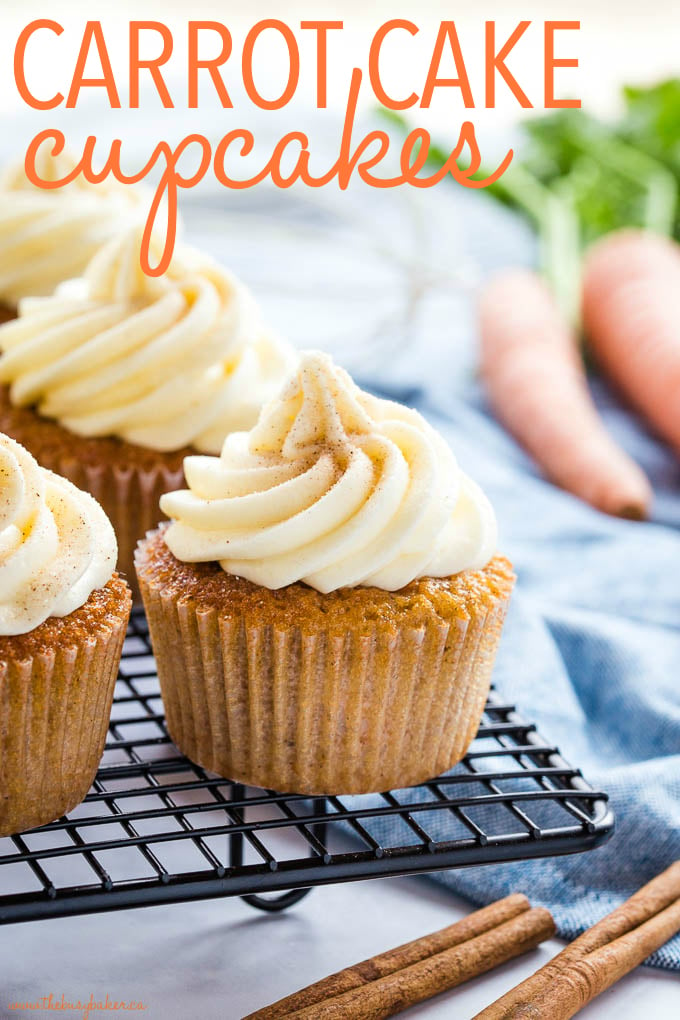 Best Ever Carrot Cake Cupcakes with Cream Cheese Frosting