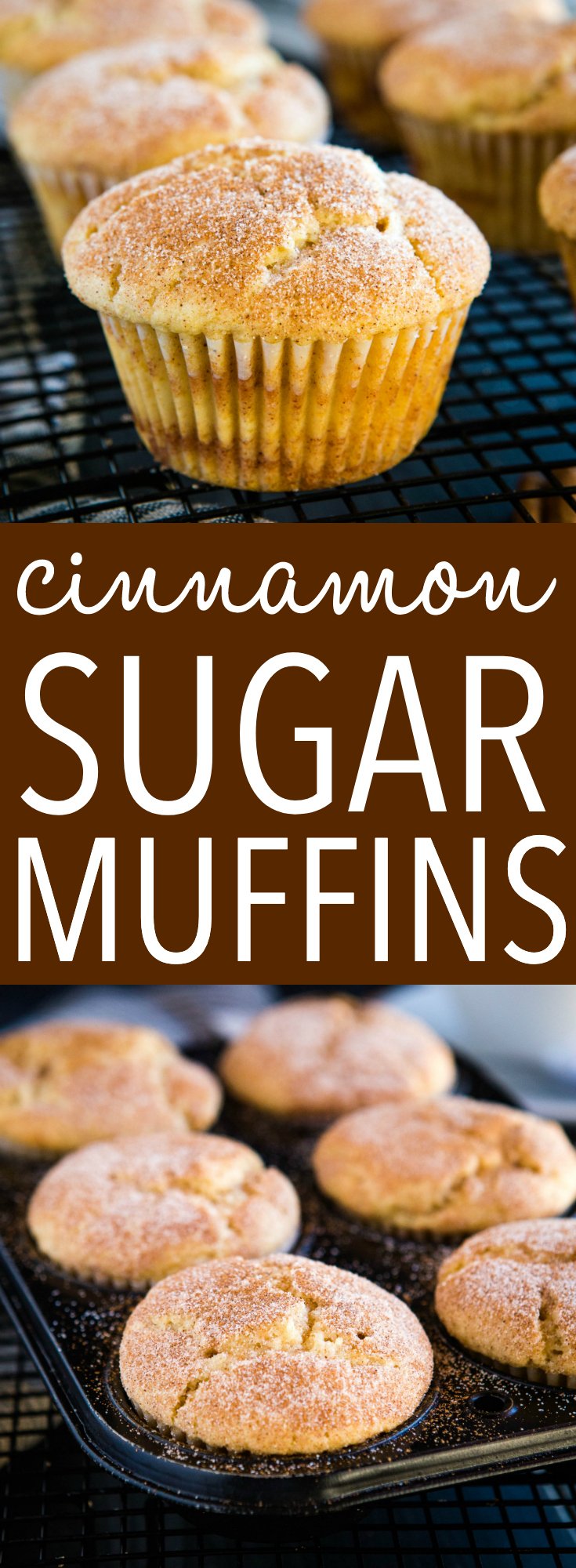 These Cinnamon Sugar Muffins are the perfect sweet treat for coffee break, breakfast or brunch. A soft tender muffin with swirls of cinnamon sugar! Recipe from thebusybaker.ca! #muffins #cinnamon #sugar #sweet #breakfast #brunch #snack #coffee #coffeebreak #coffeeshop #coffeecake #cinnamonsugar #treat via @busybakerblog