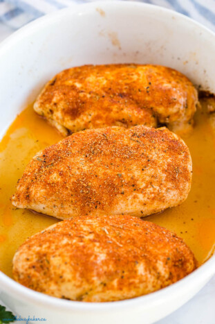 5 Spice Oven Baked Chicken Breasts + Video - The Busy Baker