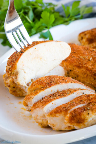 5 Spice Oven Baked Chicken Breasts + Video - The Busy Baker