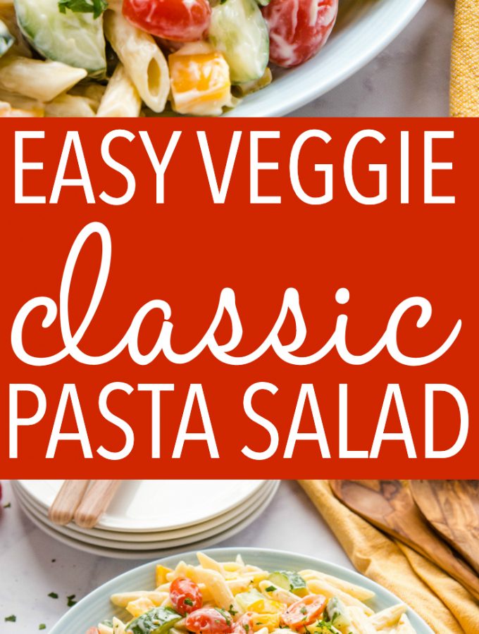 Easy Classic Pasta Salad Vegetarian The Busy Baker 8133