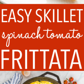 Easy Skillet Tomato Spinach Frittata {Low Carb} - The Busy Baker