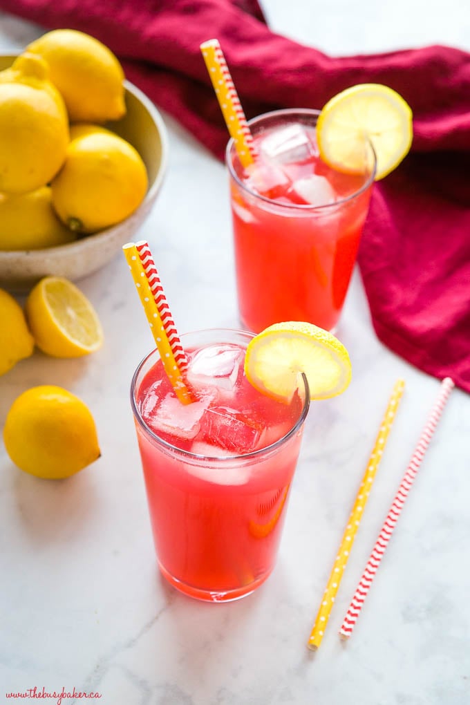 homemade healthy starbucks passion tea lemonade with ice