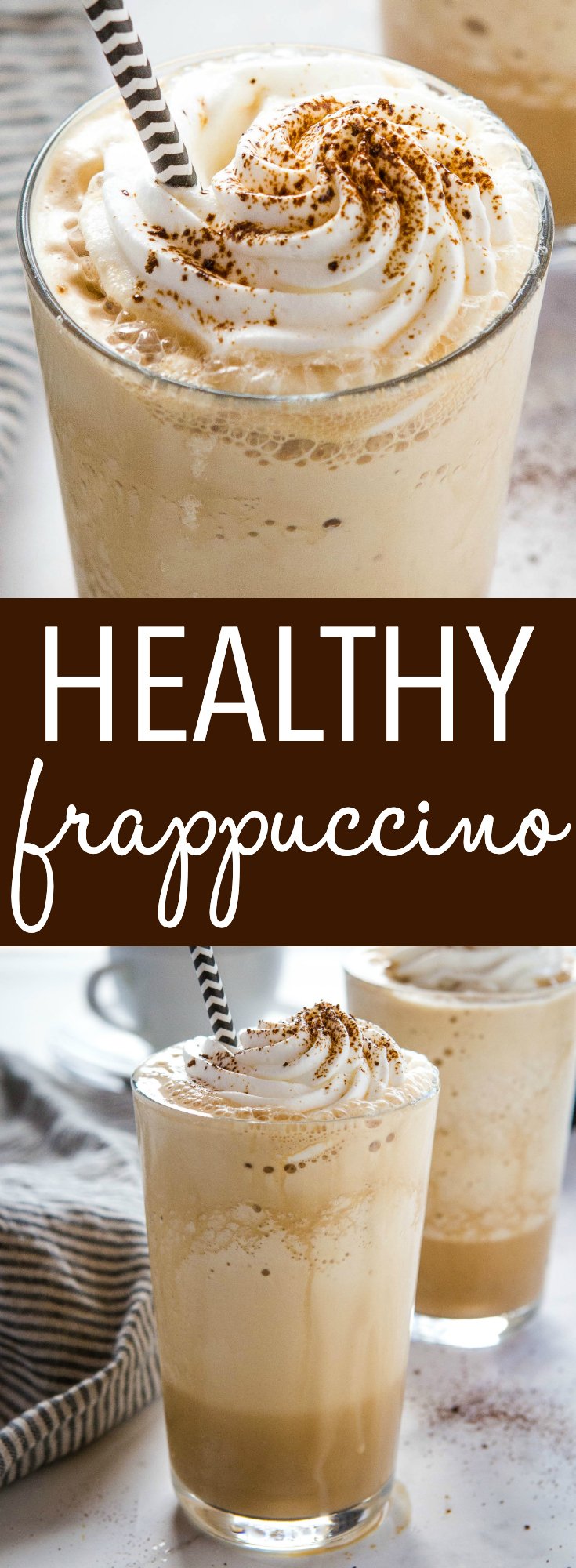 healthy homemade frappuccino Pinterest