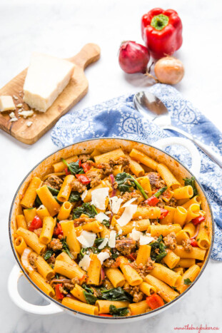 Easy One Pot Italian Sausage Pasta - The Busy Baker