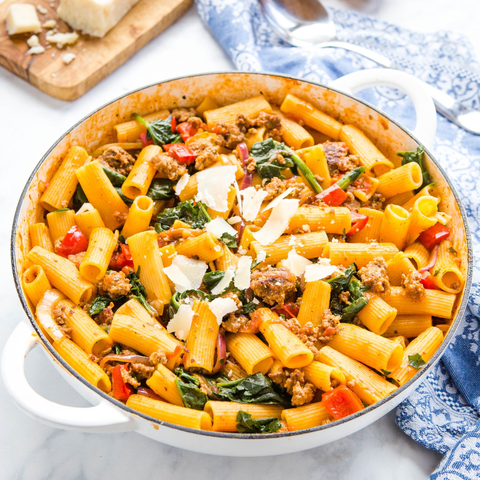 Easy One Pot Italian Sausage Pasta The Busy Baker