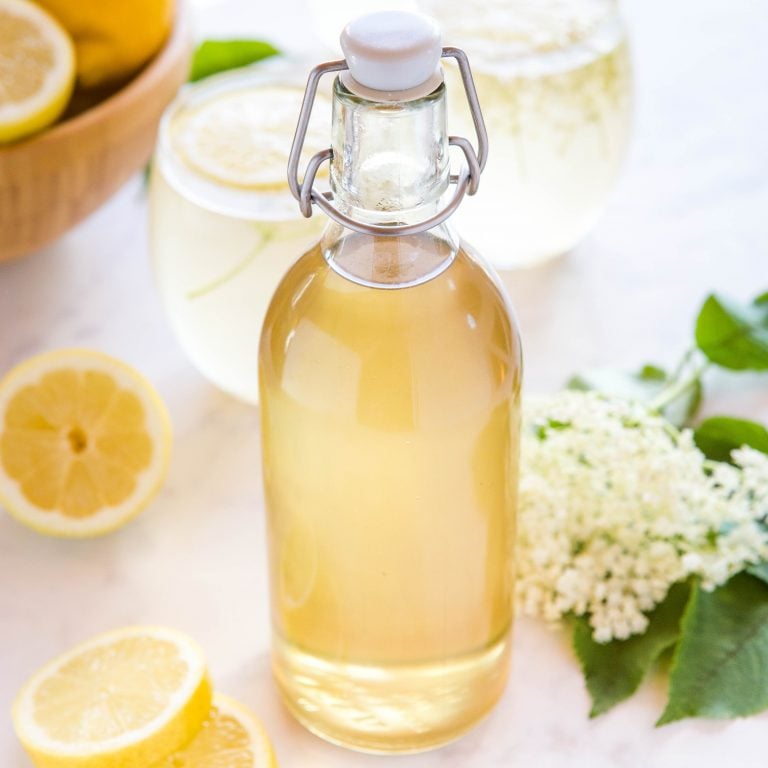 Elderflower Syrup Recipe + Ways to Use It - The Busy Baker