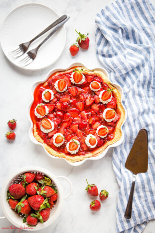 Fresh Strawberry Pie - The Busy Baker