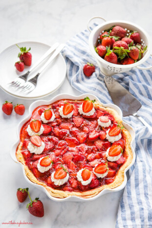 Fresh Strawberry Pie - The Busy Baker