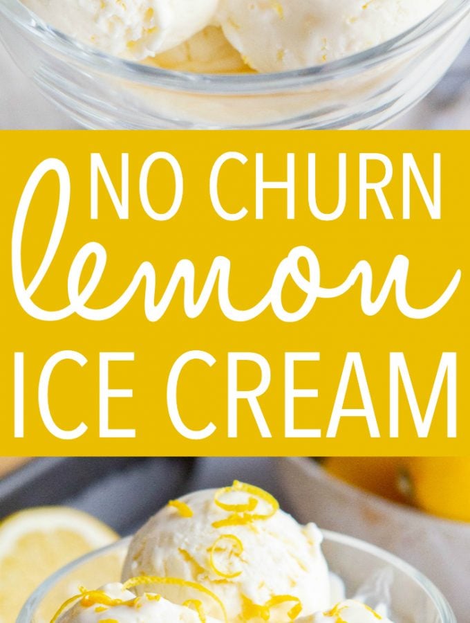 Easy No Churn Lemon Ice Cream - The Busy Baker