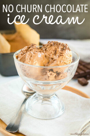Easy No Churn Chocolate Ice Cream - The Busy Baker