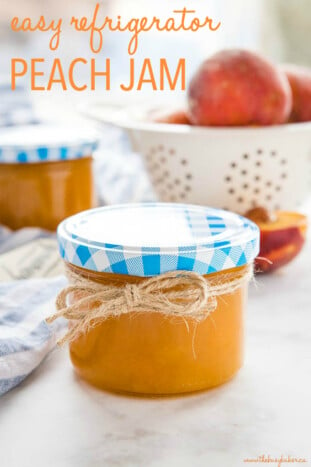 Easy Peach Freezer Jam (no pectin) - The Busy Baker