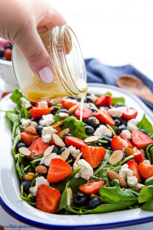 Summer Berry Salad with Creamy Lemon Vinaigrette - The Busy Baker