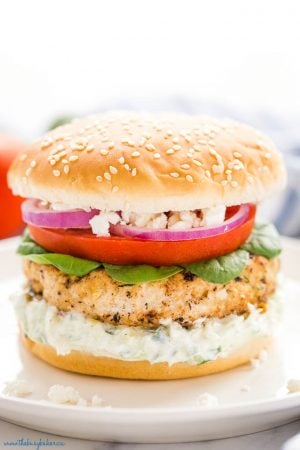 Greek-Style Turkey Burgers - The Busy Baker