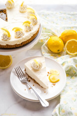 No Bake Lemon Cheesecake {Easy Dessert} - The Busy Baker
