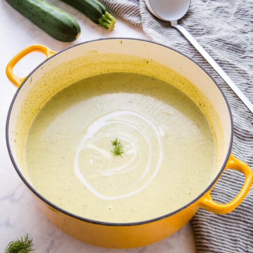 Creamy Zucchini Soup {with Dairy-free Option} - The Busy Baker