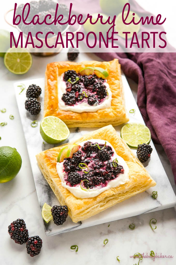 Blackberry Lime Mascarpone Tarts