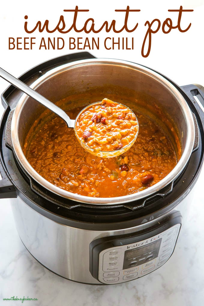 Instant Pot Beef and Bean Chili