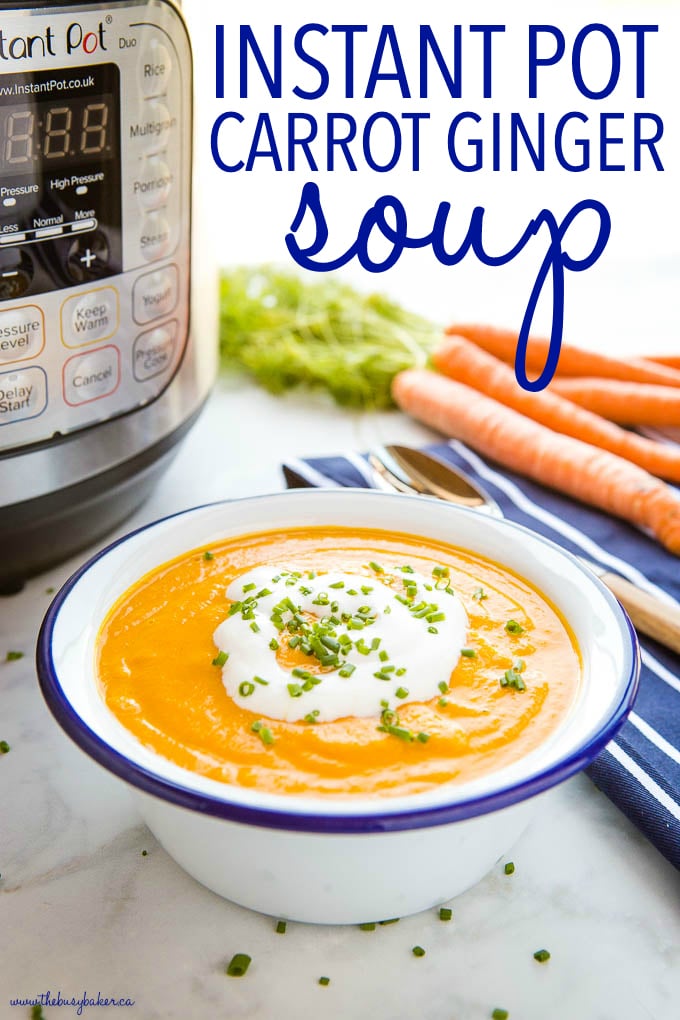 Easy Instant Pot Carrot Soup with Coconut Milk