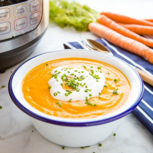 Carrot Ginger Soup (Stove, Instant Pot, and Crockpot