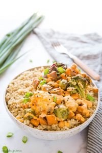 Roasted Vegetable Quinoa Bowls {Healthy Meal Prep} - The Busy Baker