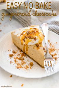 Easy No Bake Gingerbread Cheesecake - The Busy Baker