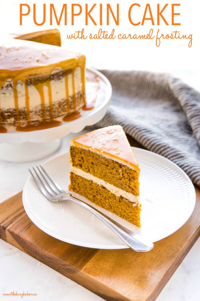 Pumpkin Cake with Salted Caramel Frosting