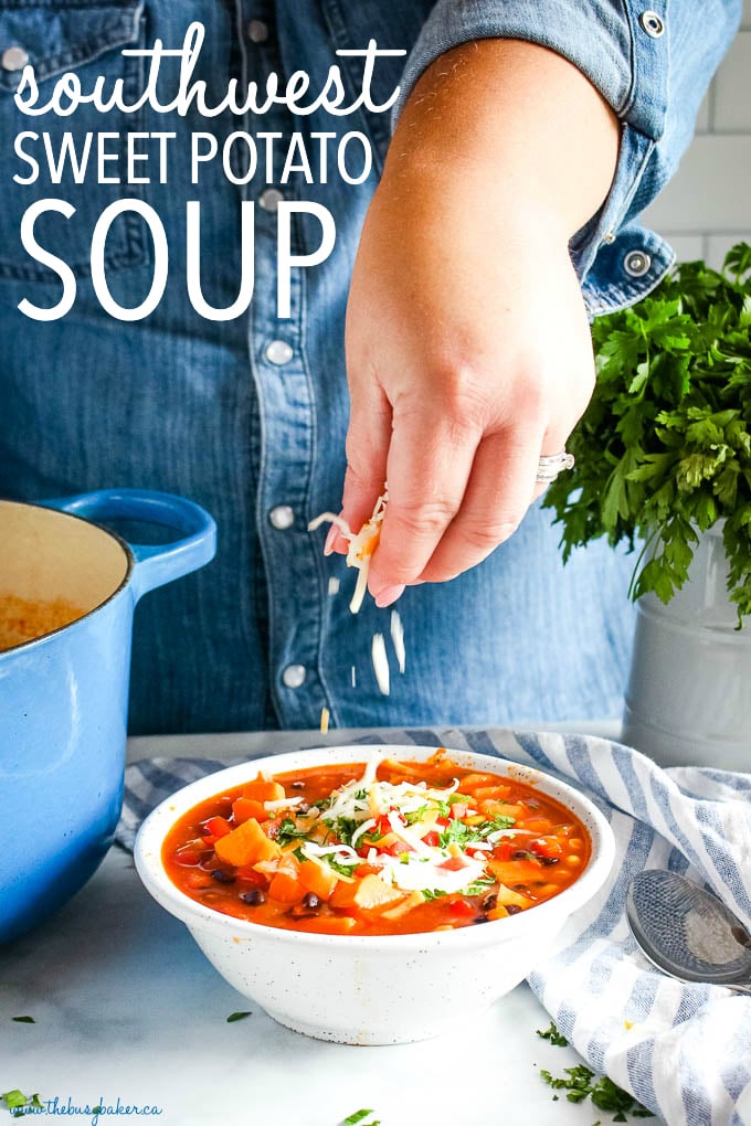 Easy Southwest Sweet Potato Soup Vegan Recipe