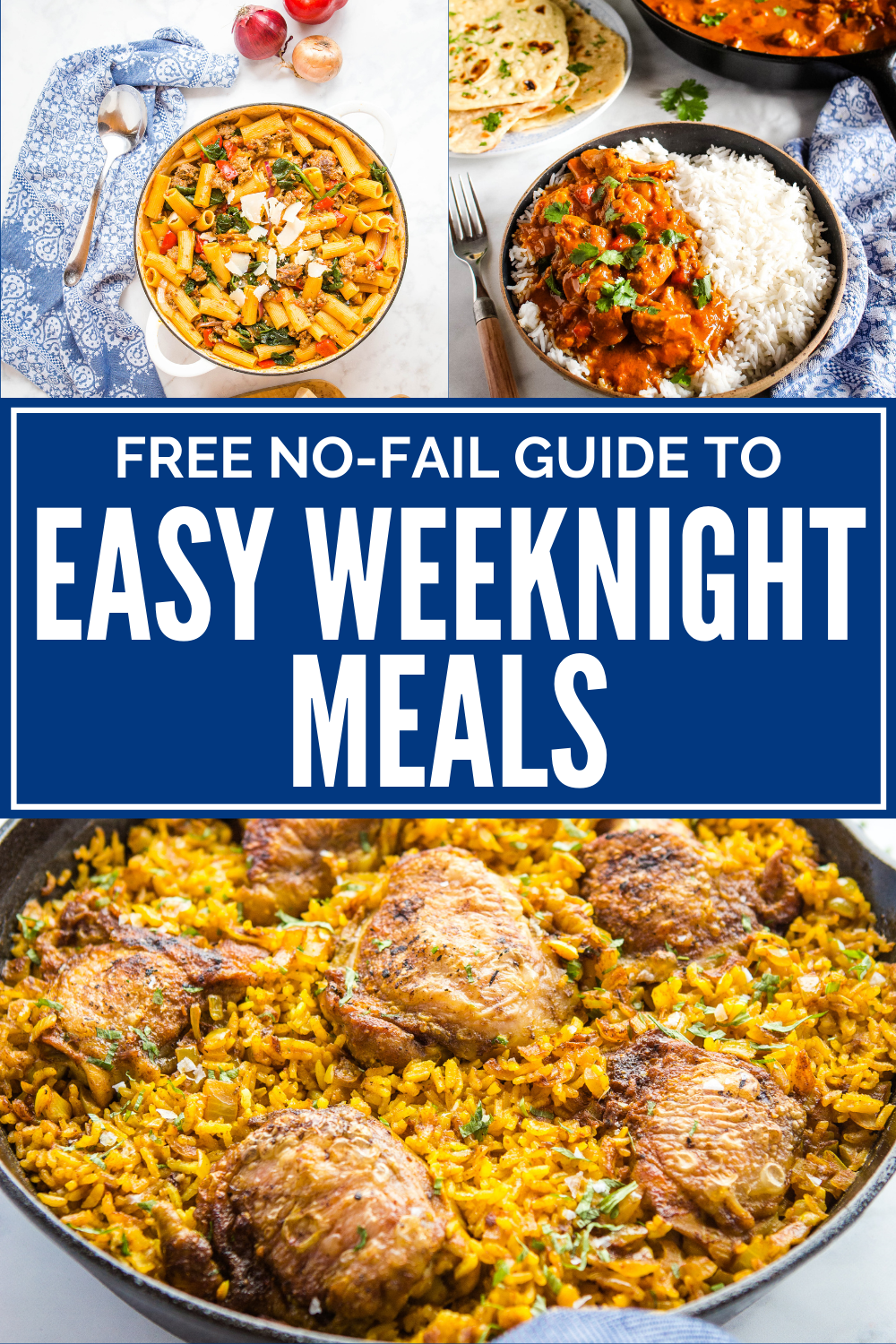 Free Easy Weeknight Meals E-Course! Recipes and Pro tips! Sign up today at thebusybaker.ca! #recipes #freecourse #ecourse #mealplanning #mealprep #familymeals via @busybakerblog