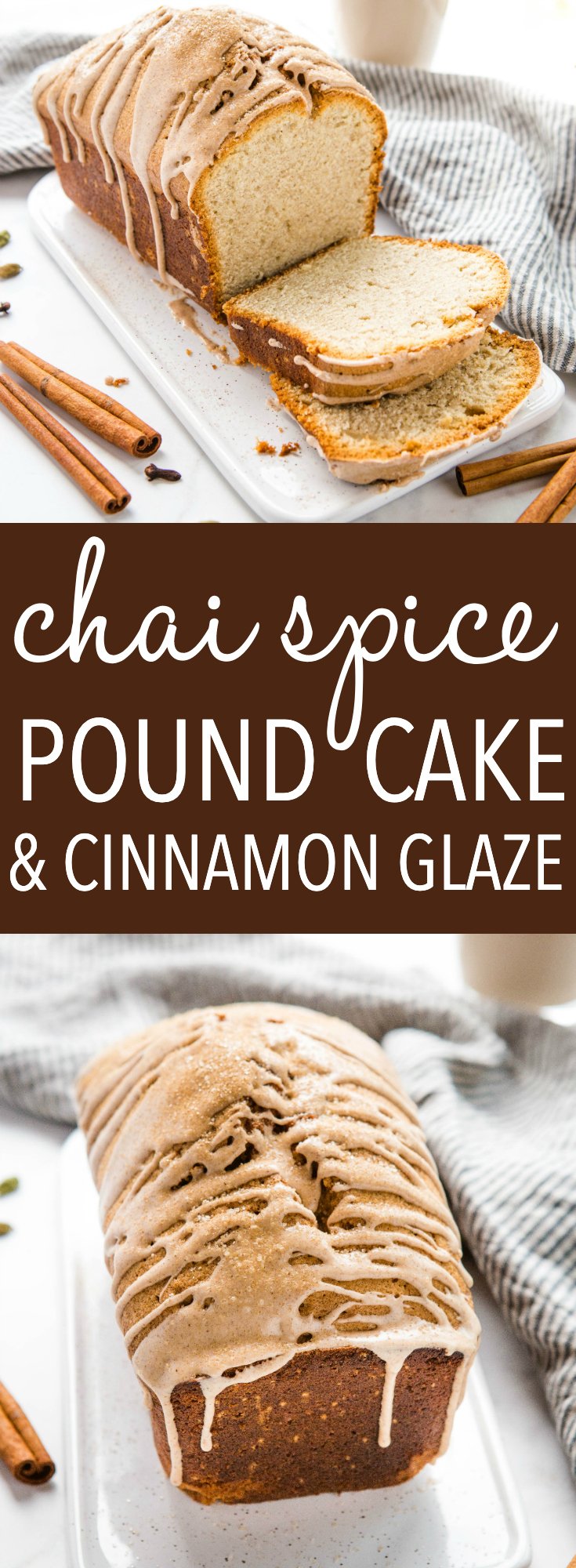 This Chai Spice Pound Cake with Cinnamon Glaze is a perfectly simple easy-to-make dessert made with sour cream, chai spices, and a sweet & spicy cinnamon glaze. Recipe from thebusybaker.ca! #chai #spice #cake #cinnamon #poundcake #howtomakepoundcake #tea via @busybakerblog