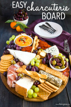 Easy Charcuterie Board {Simple Appetizer} - The Busy Baker