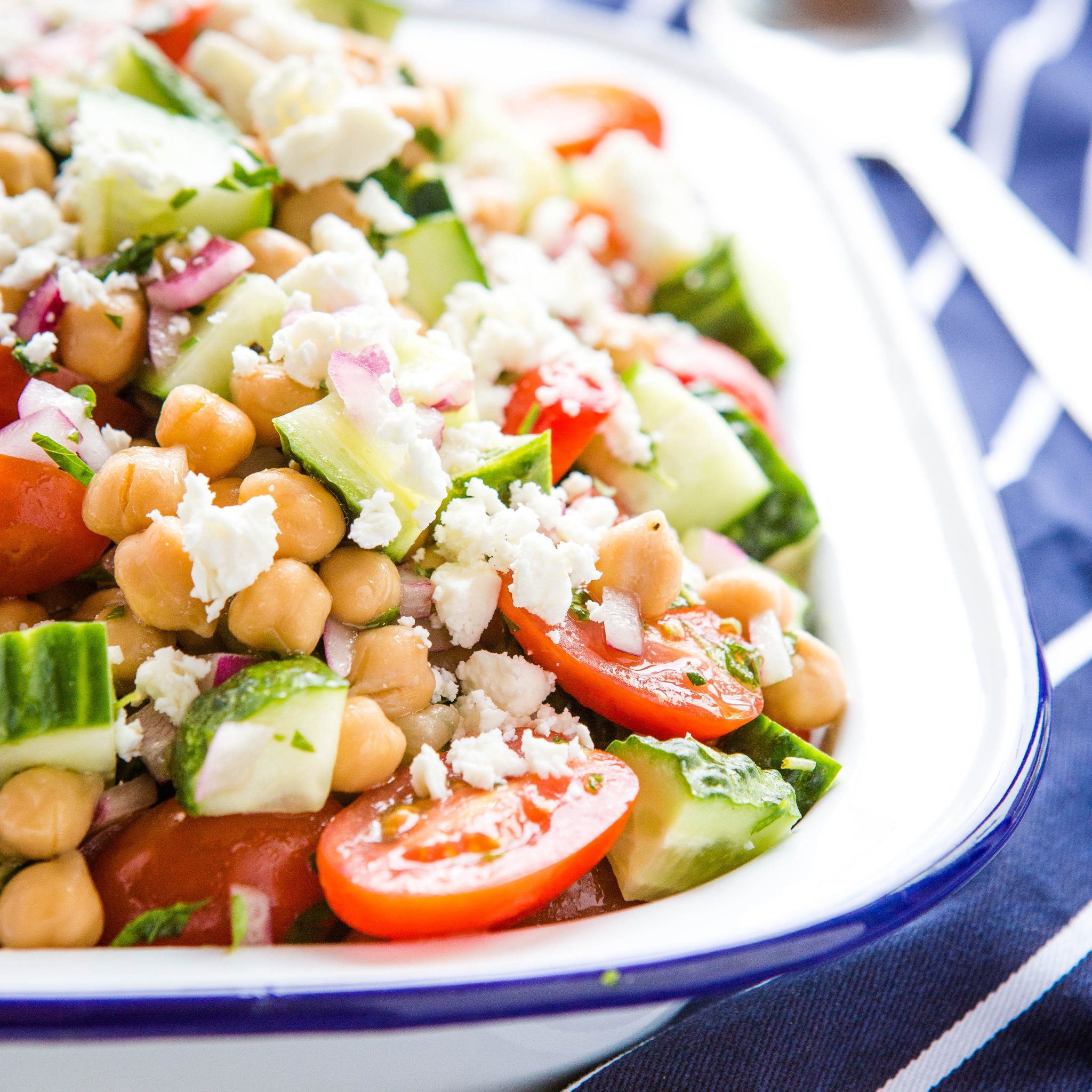 Greek Chickpea Salad - Healthy Lunch Idea