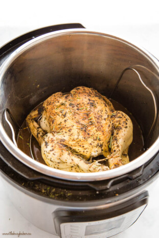 Instant Pot Roasted Chicken and Gravy {No Broiling!} - The Busy Baker