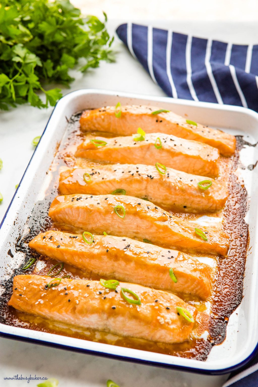 Easy Glazed Miso Salmon {Oven-Baked} - The Busy Baker