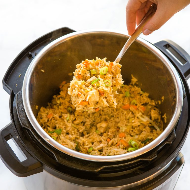 Instant Pot Fried Rice with Chicken - The Busy Baker