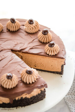 No Bake Chocolate Coffee Cheesecake - The Busy Baker