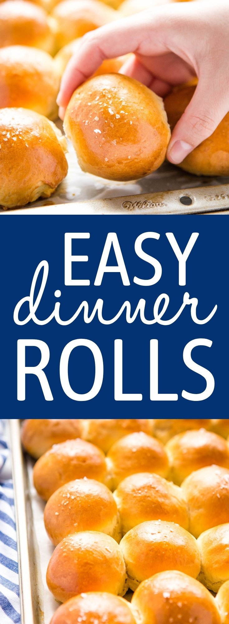 These Homemade Dinner Rolls are the perfect simple yeast rolls to make for all your holiday dinners - with my easy pro tips and tricks for fluffy and delicious dinner rolls every single time! Recipe from thebusybaker.ca! #homemadedinnerrolls #rolls #buns #baking #bread #holiday #sidedish #easydinnerrolls via @busybakerblog