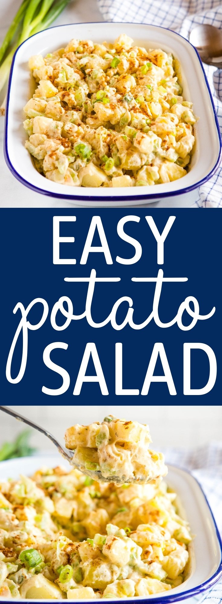 This Easy Potato Salad Recipe is a classic potato salad that's perfect for a backyard barbecue! A crowd-pleasing side dish recipe for summer! Recipe from thebusybaker.ca! #classicrecipe #potatosalad #classicpotatosalad #easypotatosalad #sidedish #summer #barbecue #family via @busybakerblog