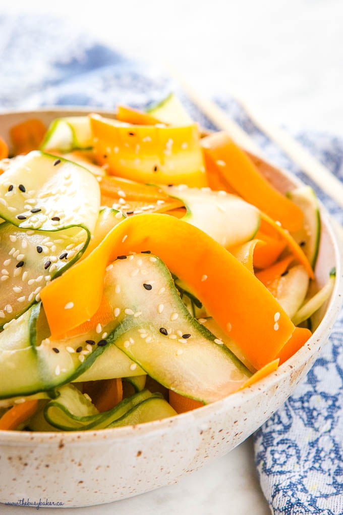bowl of asian cucumber salad