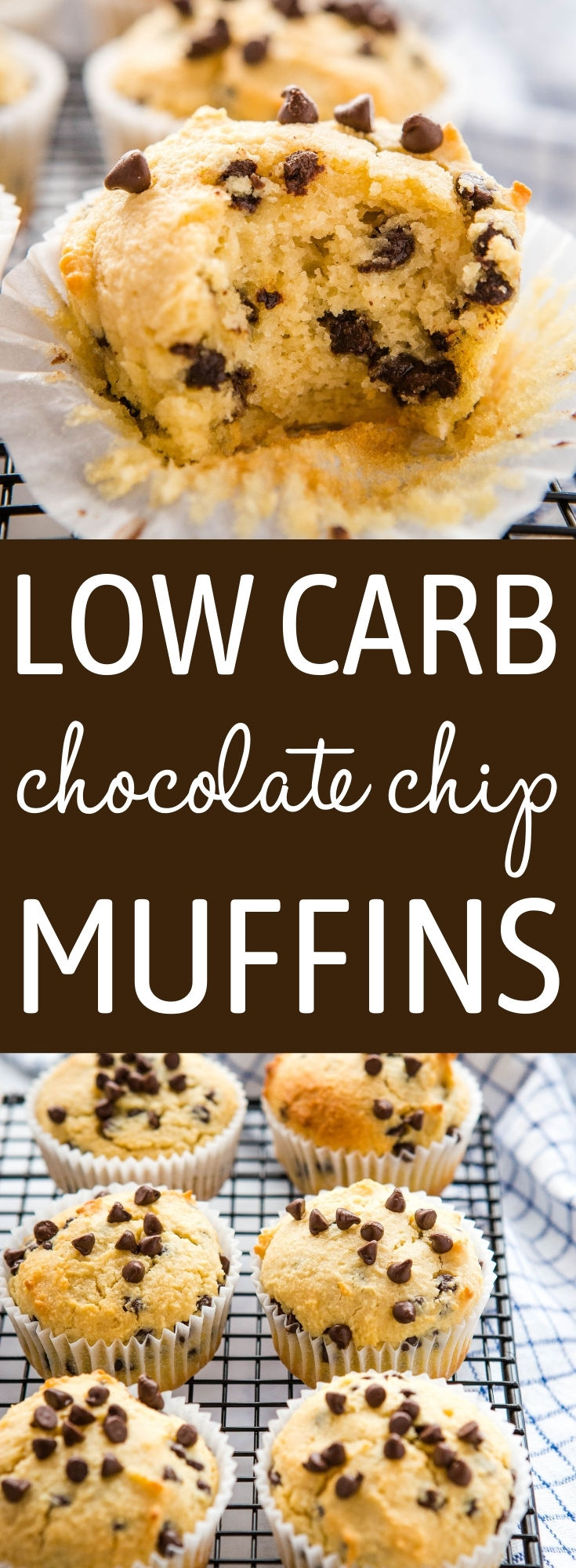 These Keto Muffins with Chocolate Chips are perfectly sweet and fluffy, with a classic muffin texture - gluten-free, sugar-free, and only 5 grams of net carbs per muffin! Recipe from thebusybaker.ca! #muffins #ketomuffins #keto #lowcarb #sugarfree #glutenfree #healthymuffins via @busybakerblog
