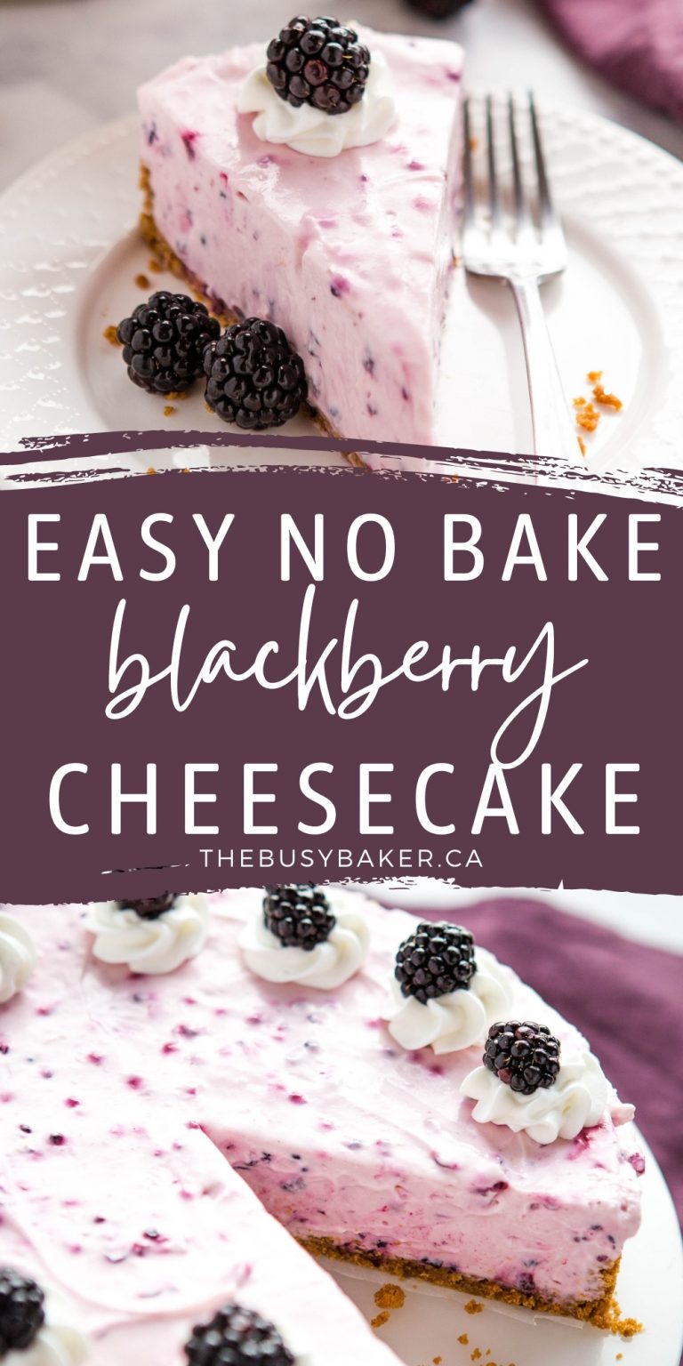 No Bake Blackberry Cheesecake - The Busy Baker
