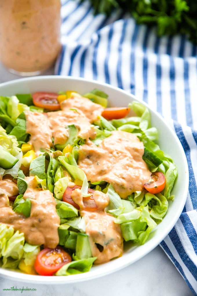 salad with thousand island dressing 