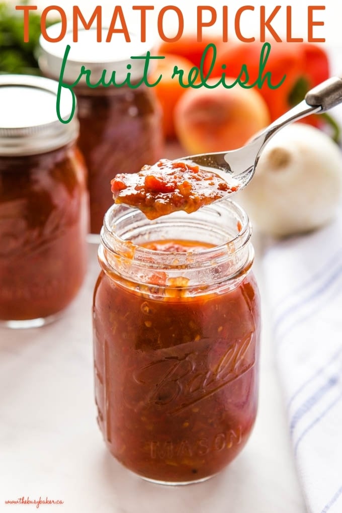 Tomato Pickle Fruit Relish Recipe