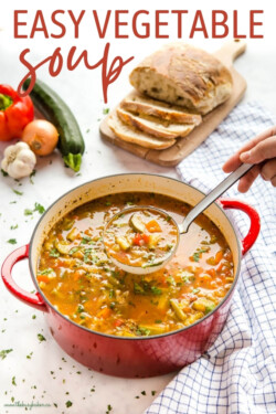 Easy Vegetable Soup Recipe: Only 80 Calories Per Bowl!