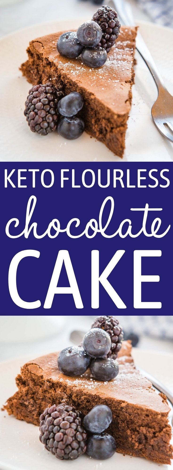 This Keto Flourless Chocolate Cake is dense and chocolatey, extra decadent, gluten-free and low in carbs! Perfectly delicious and indulgent! Recipe from thebusybaker.ca! #lowcarb #keto #ketocake #ketochocolatecake #flourlesschocolatecake #sugarfreecake #lowcarbcake #glutenfreechocolatecake via @busybakerblog