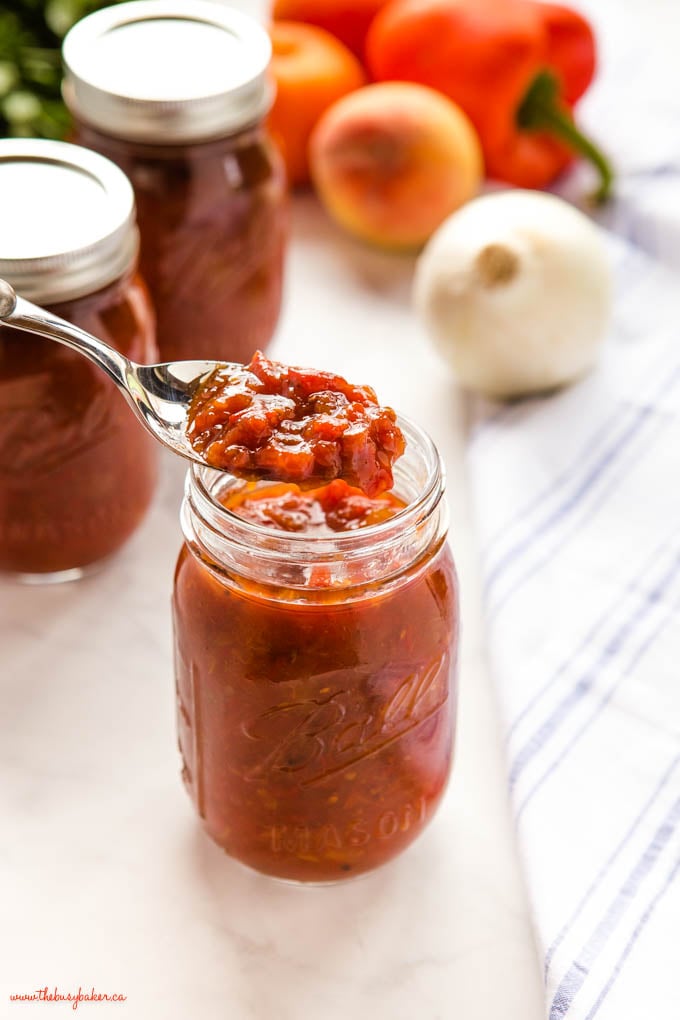 spoonful of tomato pickle fruit relish
