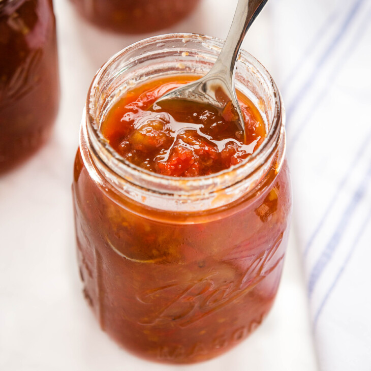 Tomato Pickle {Homemade Fruit Relish Chutney} - The Busy Baker