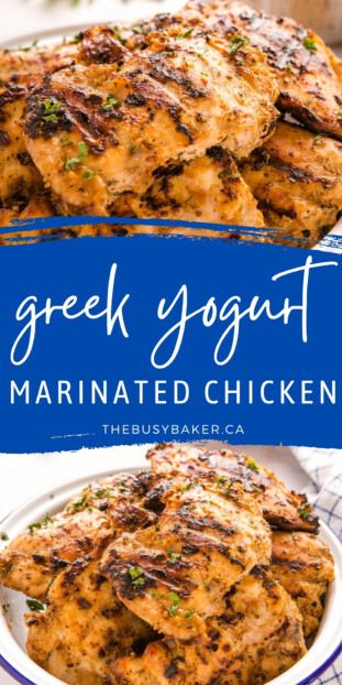 Greek Yogurt Marinated Chicken - The Busy Baker