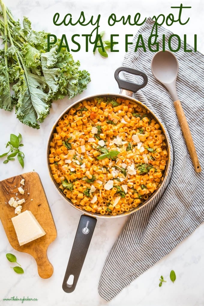 One Pot Pasta with Beans - Pasta e Fagioli Recipe